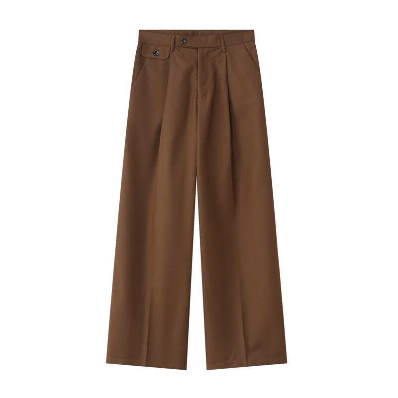 IEFB Men's Wear Spring New Casual Pants Loose Straight Korean Fashion Simple 2023 Solid Color Solid Color Male Trousers 9A6959 - KAEDE GARDENS