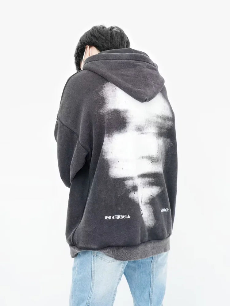 KG Graphic Zip Up Sweatshirts - KAEDE GARDENS