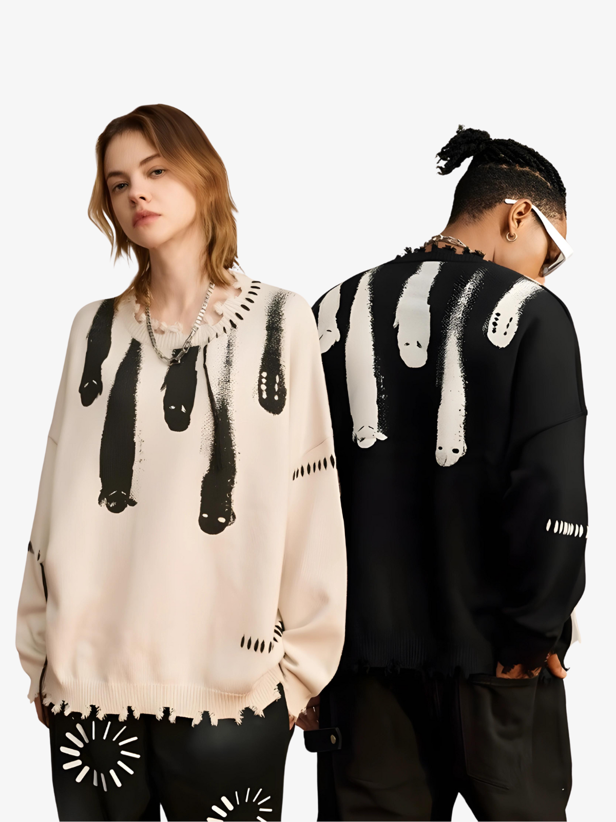 KG Eerie Graphic Sweater - KAEDE GARDENS