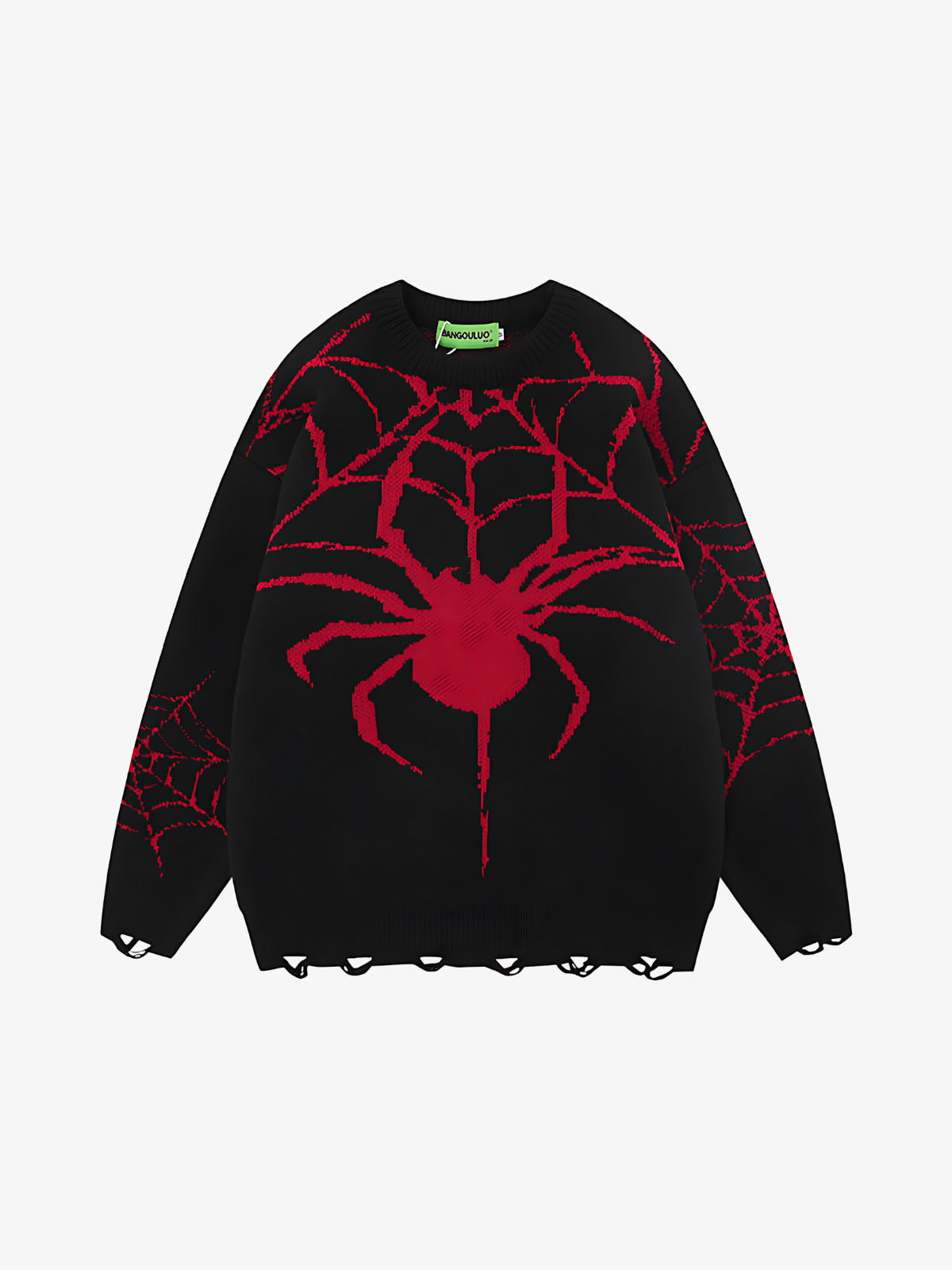 KG Spider Contrast Knitted Sweater - KAEDE GARDENS