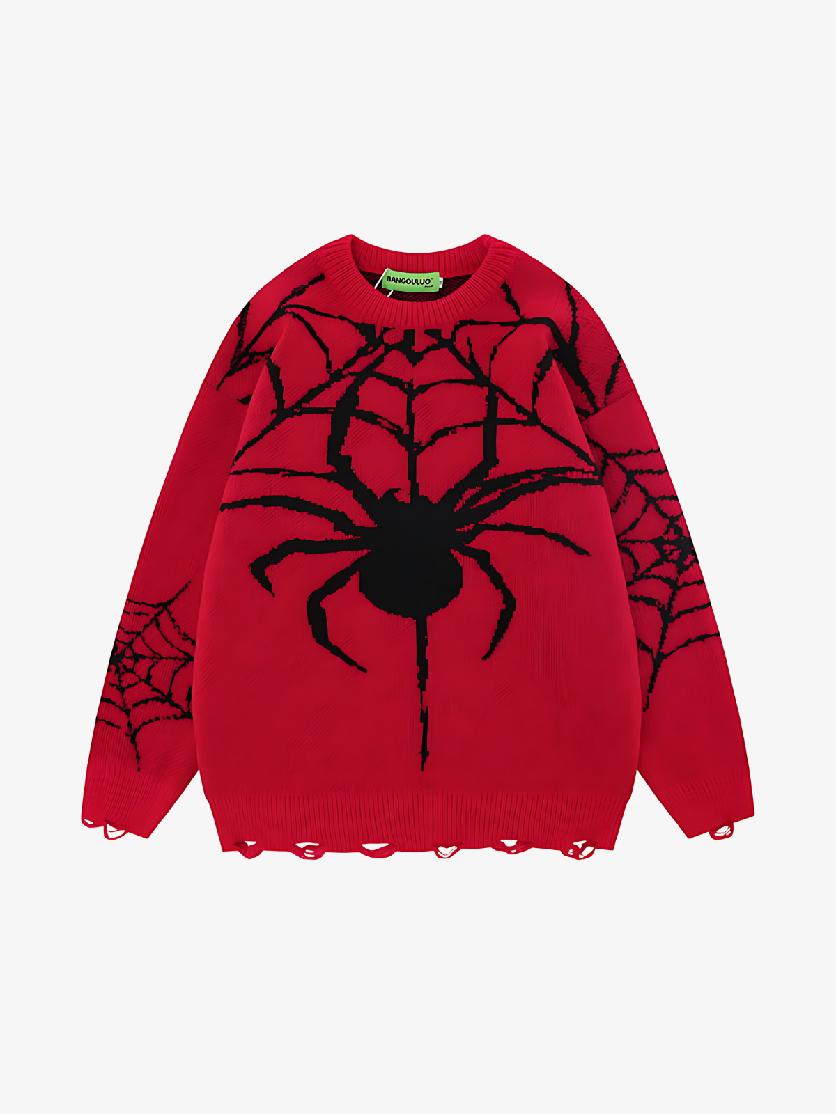 KG Spider Contrast Knitted Sweater - KAEDE GARDENS