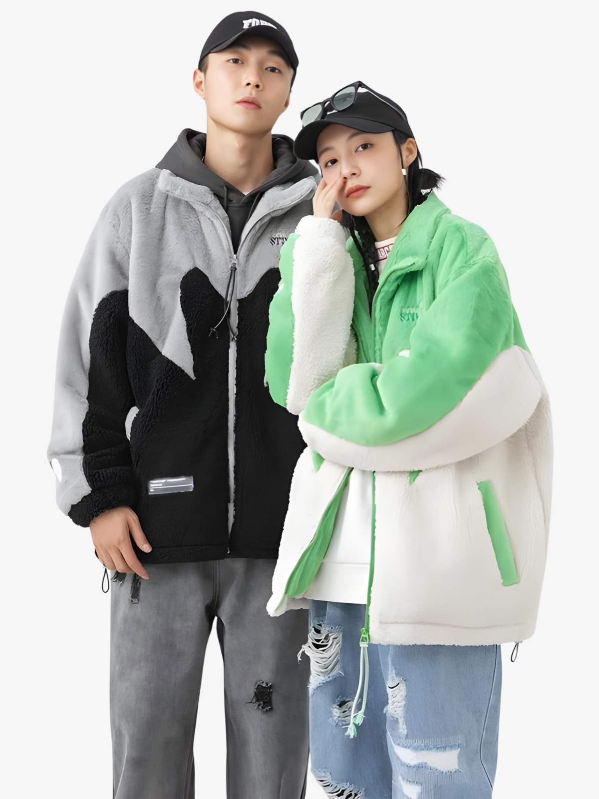 KG Cotton Patterned Fleece Jacket - KAEDE GARDENS