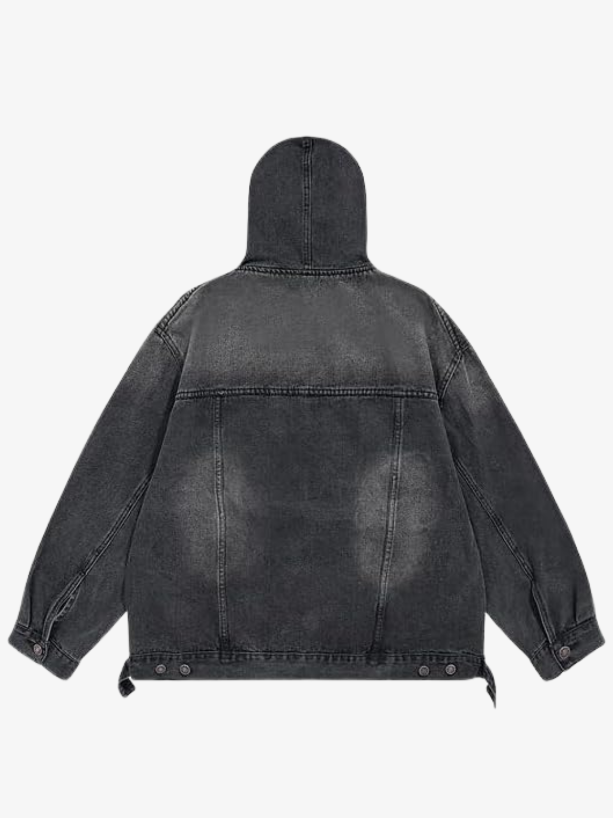 KG Acid Wash Patterned Hoodie - KAEDE GARDENS