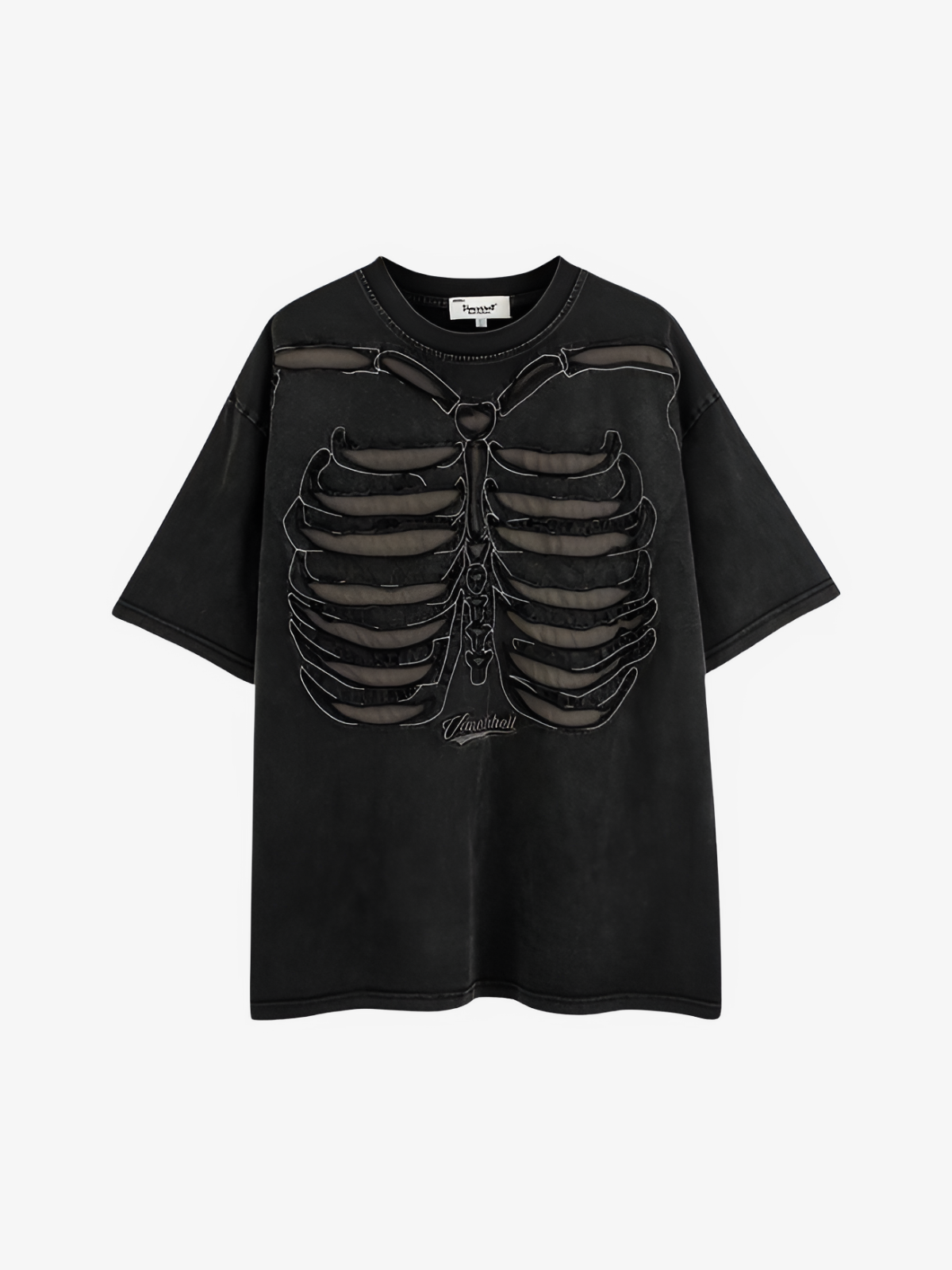 KG Ripped Skeleton Bone T-Shirt - KAEDE GARDENS