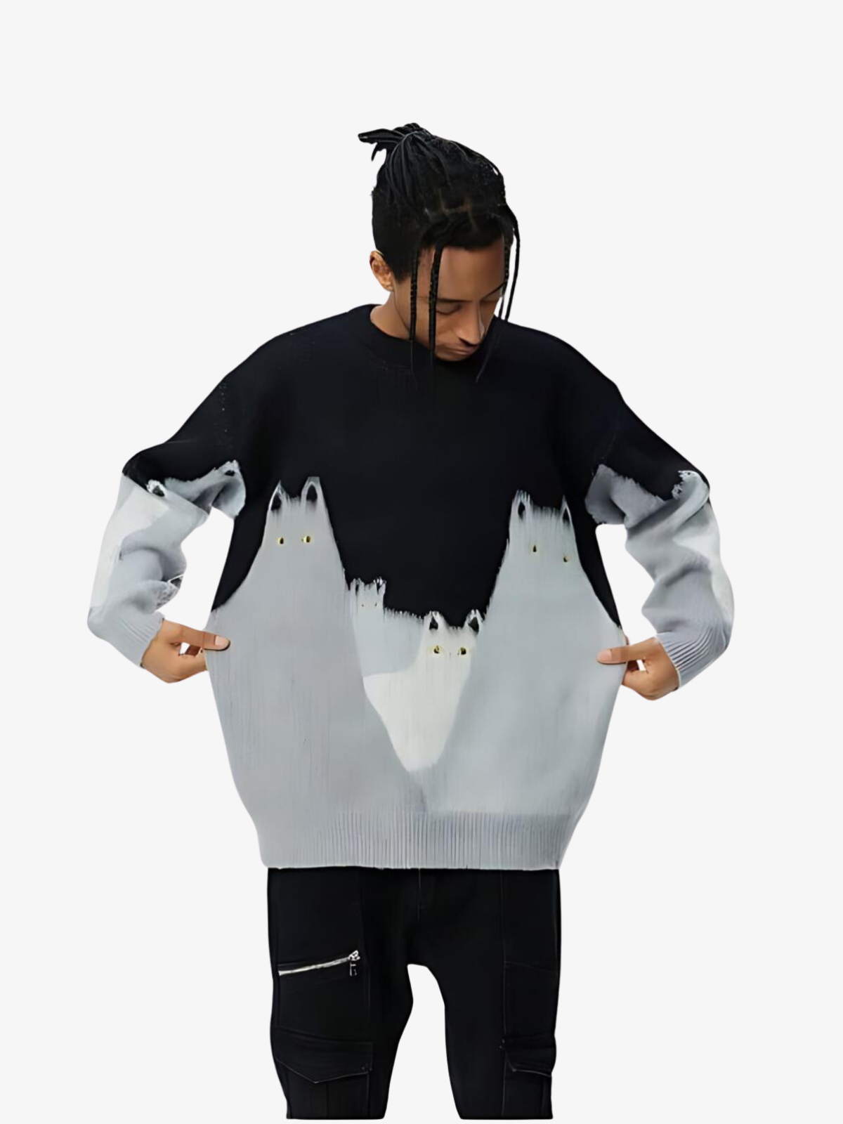 KG Happy Cat Sweater - KAEDE GARDENS