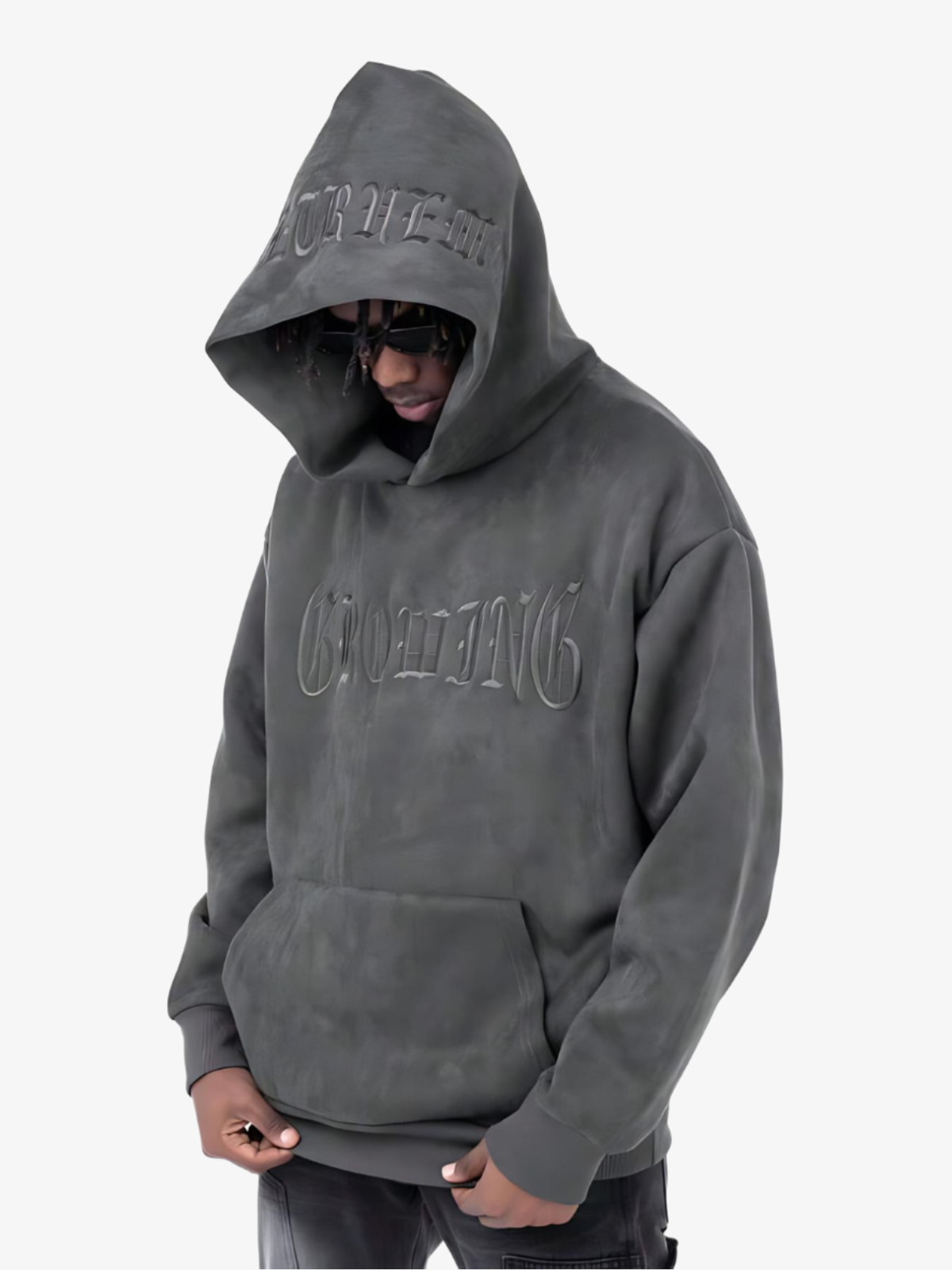 KG Contrast Acid Wash Hoodie - KAEDE GARDENS