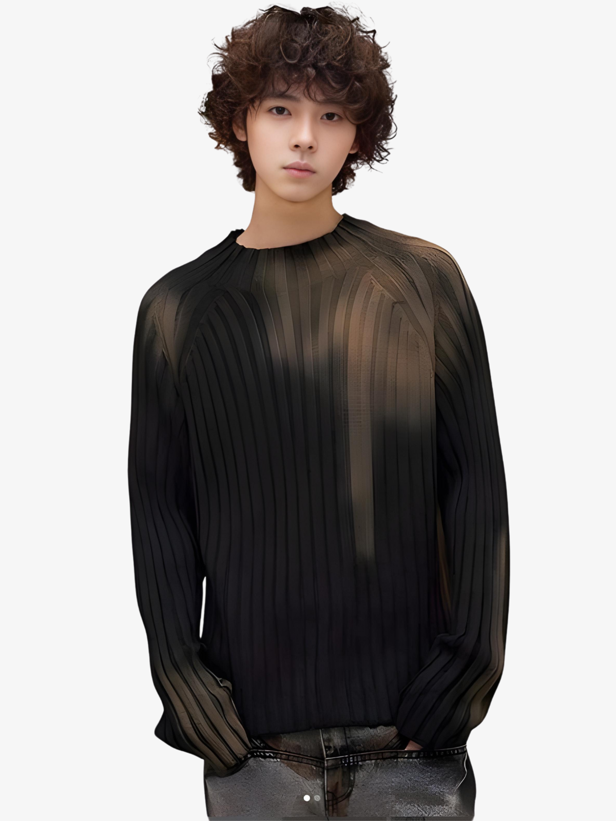 KG Vintage Fashion Fitted Knitted Sweater - KAEDE GARDENS