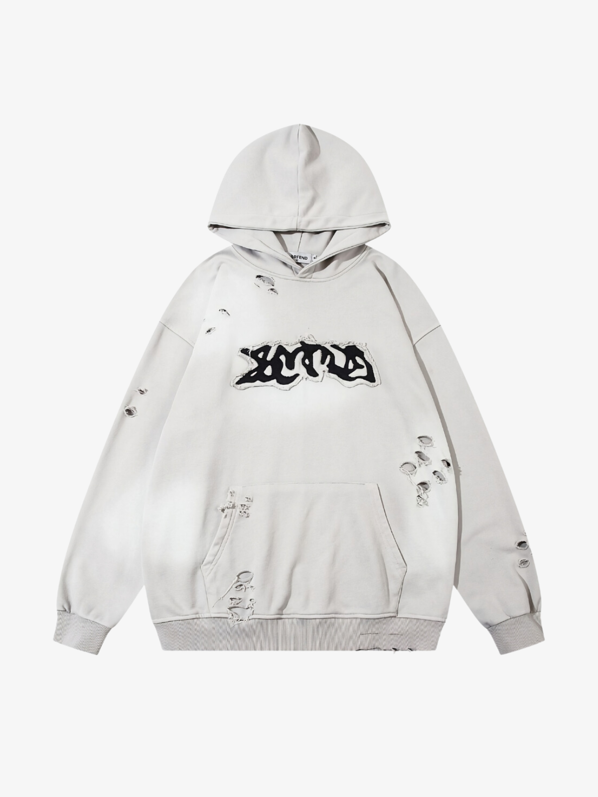 KG Acid Wash Graffiti Hoodie - KAEDE GARDENS
