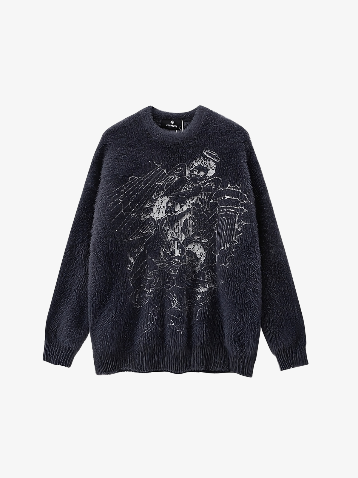 KG Mink Graphic Sweater - KAEDE GARDENS