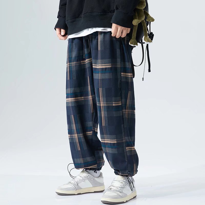 Wide plaid joggers - KAEDE GARDENS