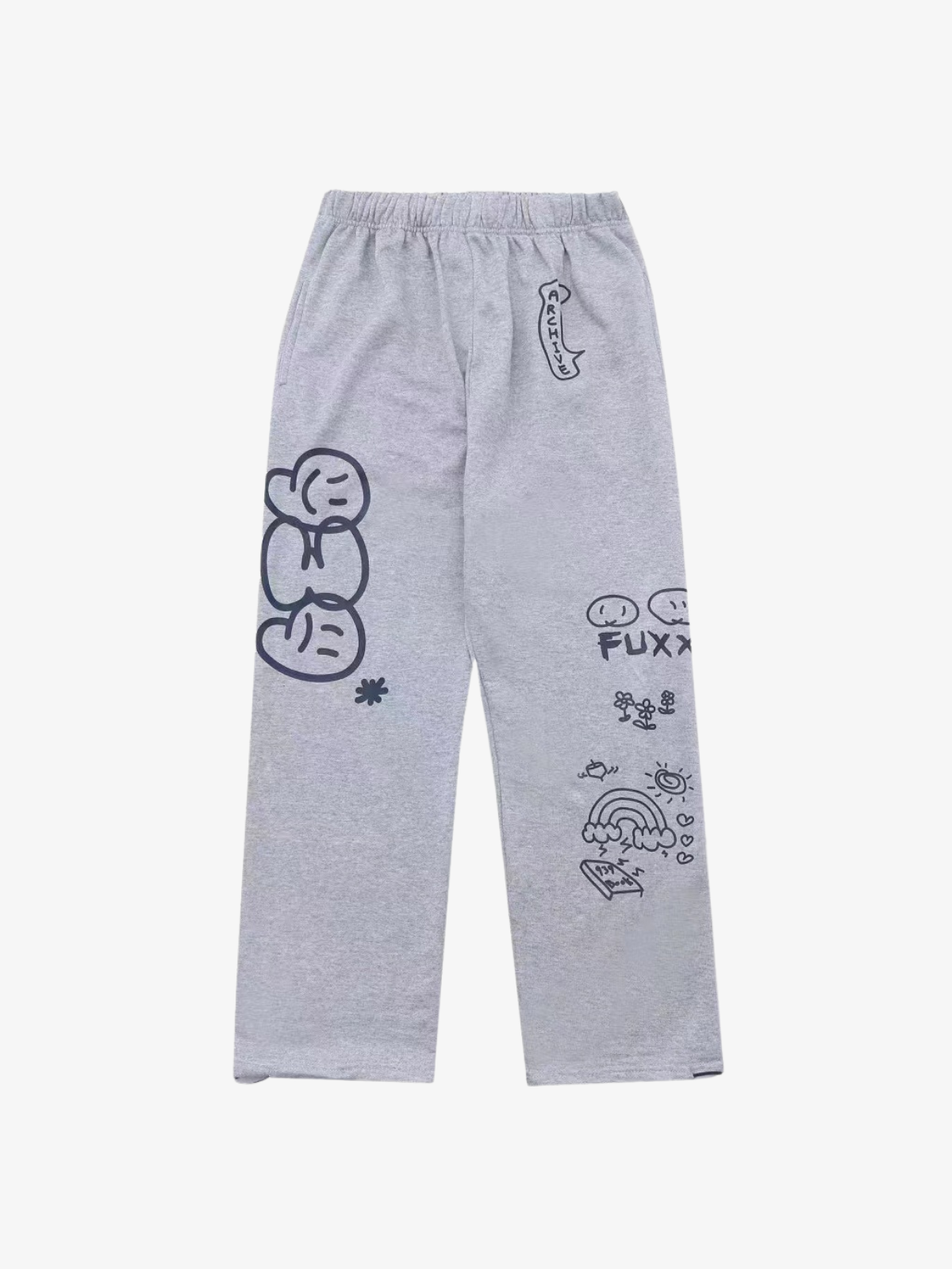 KG Cartoon Letter Sweat Pants