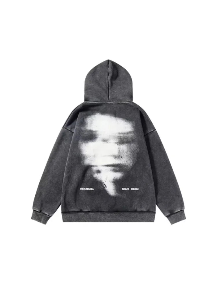 KG Graphic Zip Up Sweatshirts - KAEDE GARDENS