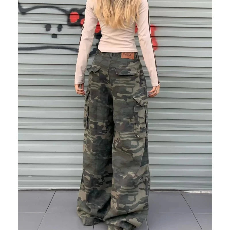 Camouflage Jeans Women - Wide Leg