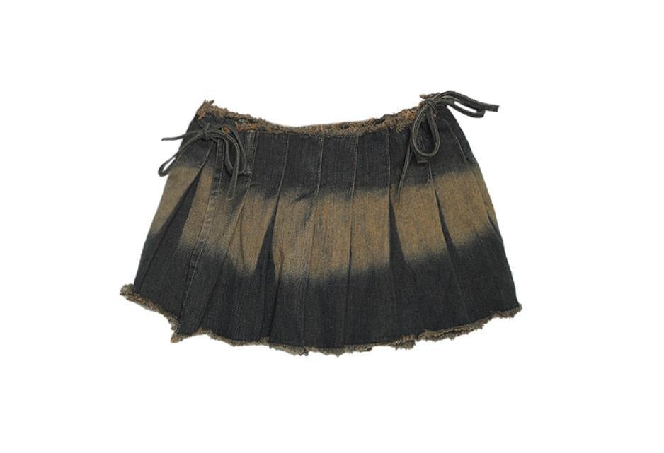 Distressed denim skirt - KAEDE GARDENS