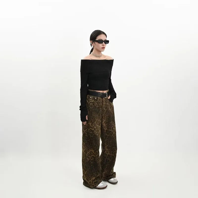 KG Leopard Print Pants - KAEDE GARDENS