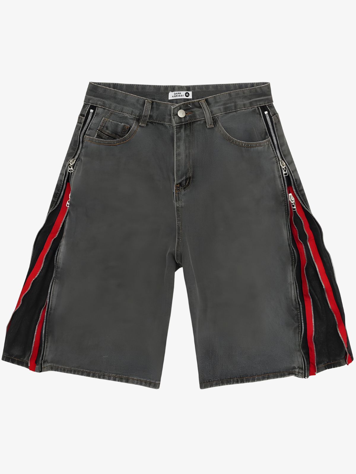 KG Retro Double Zipper Jean Shorts