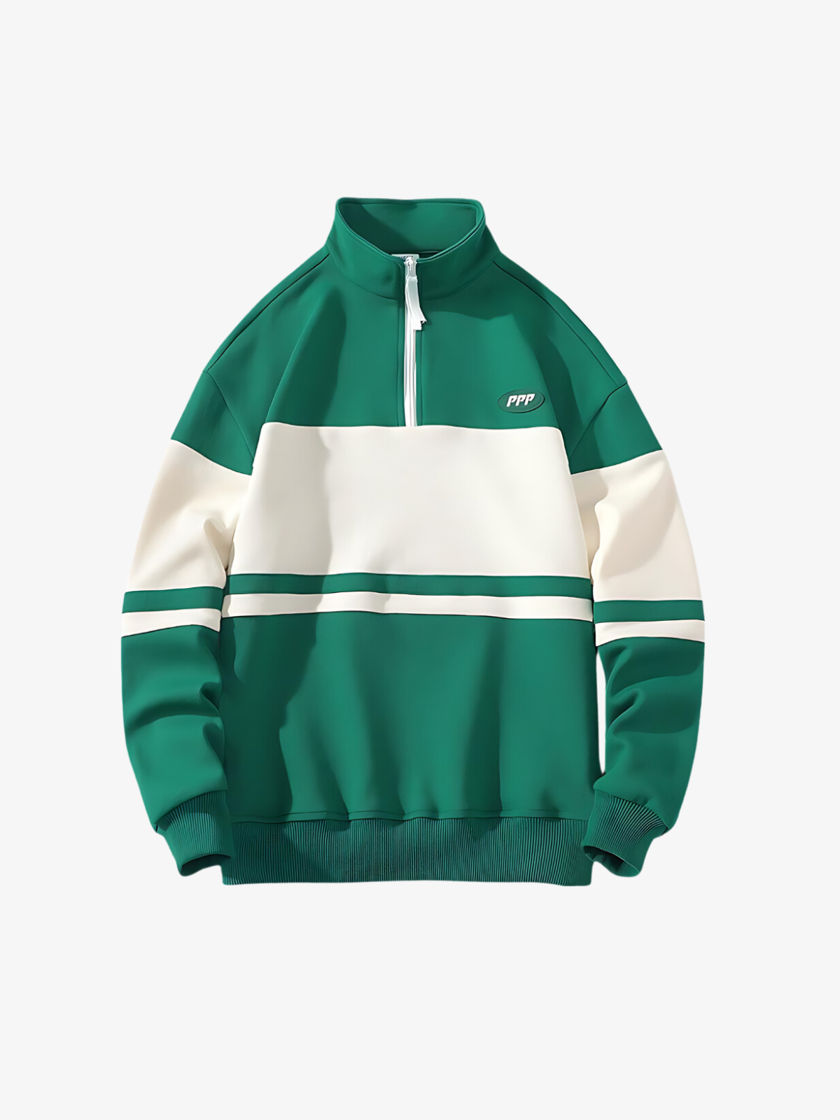 KG Green American Striped Quarterzip