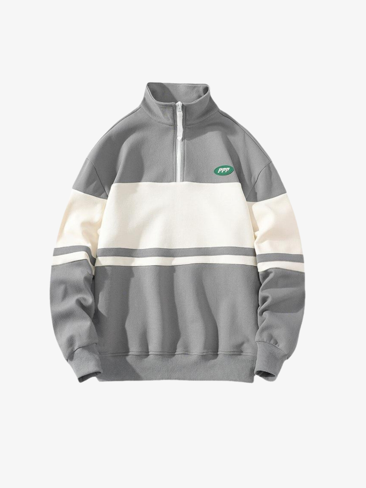 KG Green American Striped Quarterzip