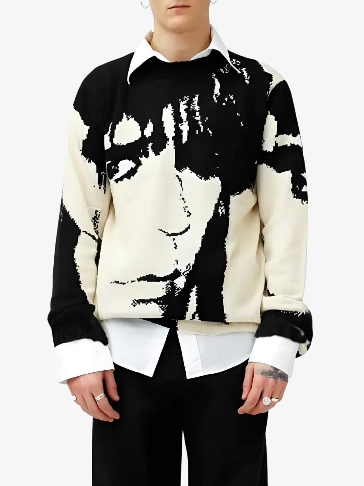 KG Vintage Y2K Face Sweater