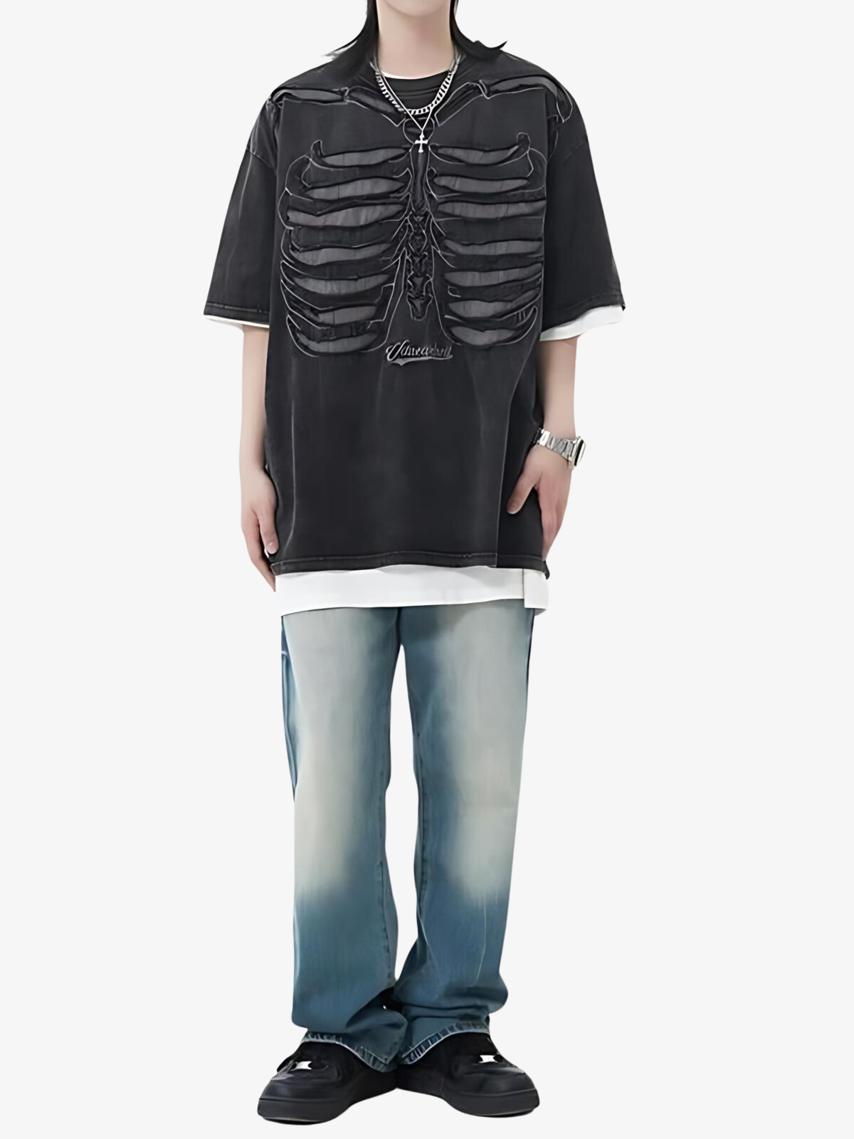 KG Ripped Skeleton Bone T-Shirt