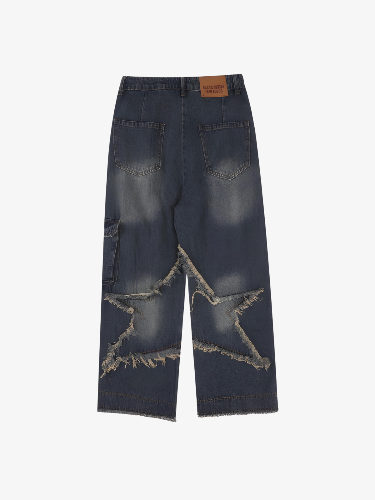 KG Puffed Distressed Star Jeans