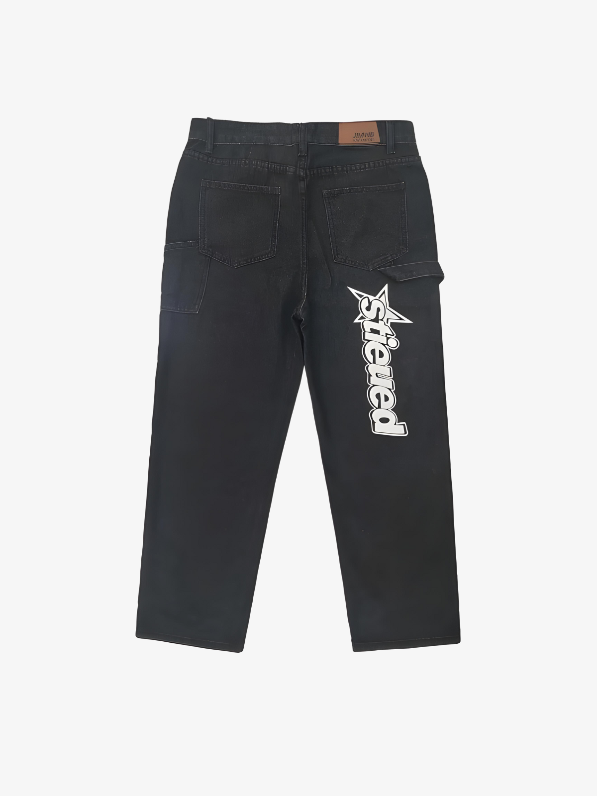 KG R Star Letter Embroidered Jeans