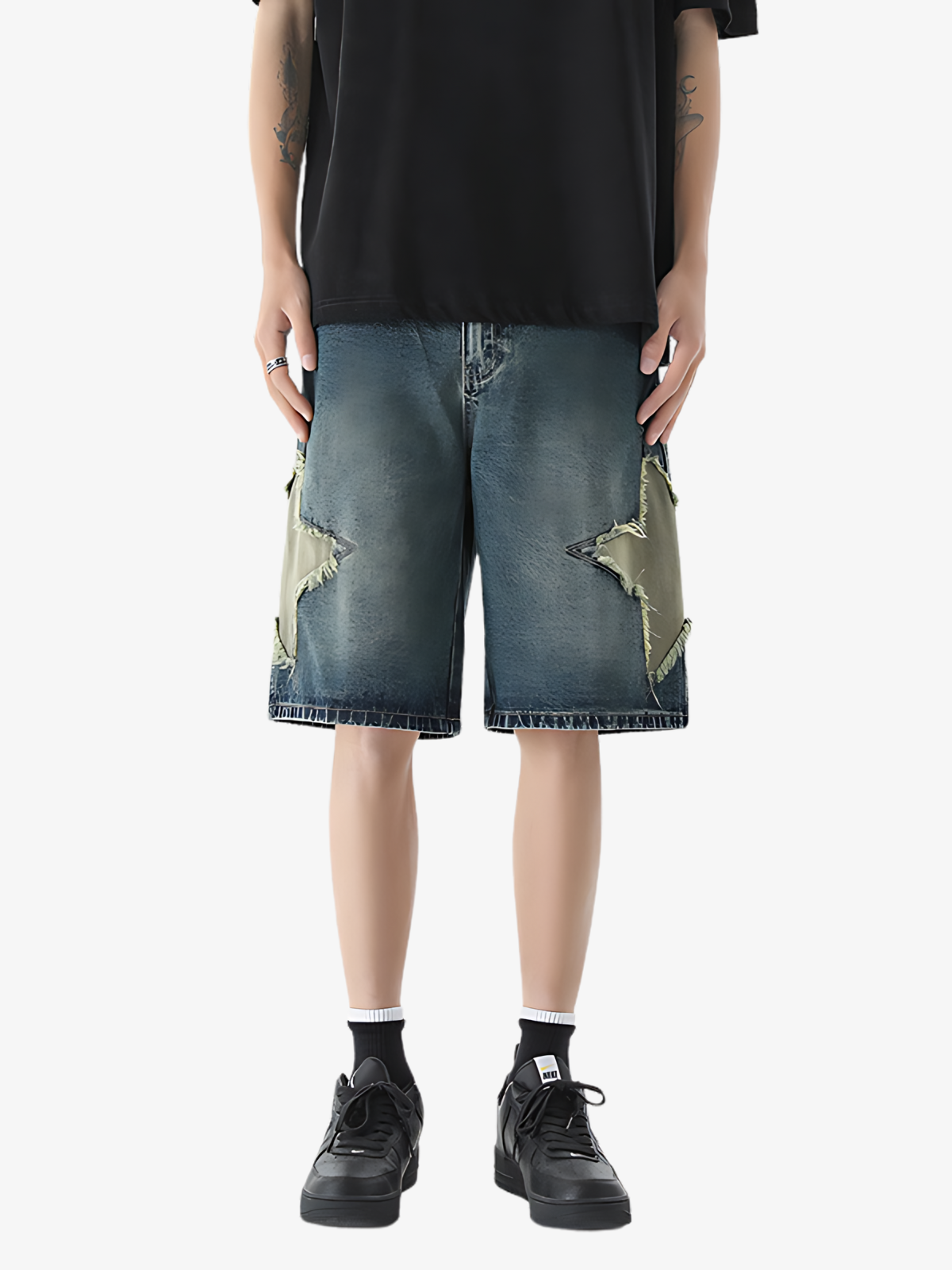 KG Star Embroidered Jean Shorts