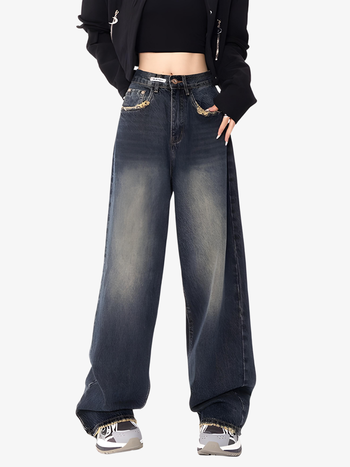 KG High Waist Drape Jeans