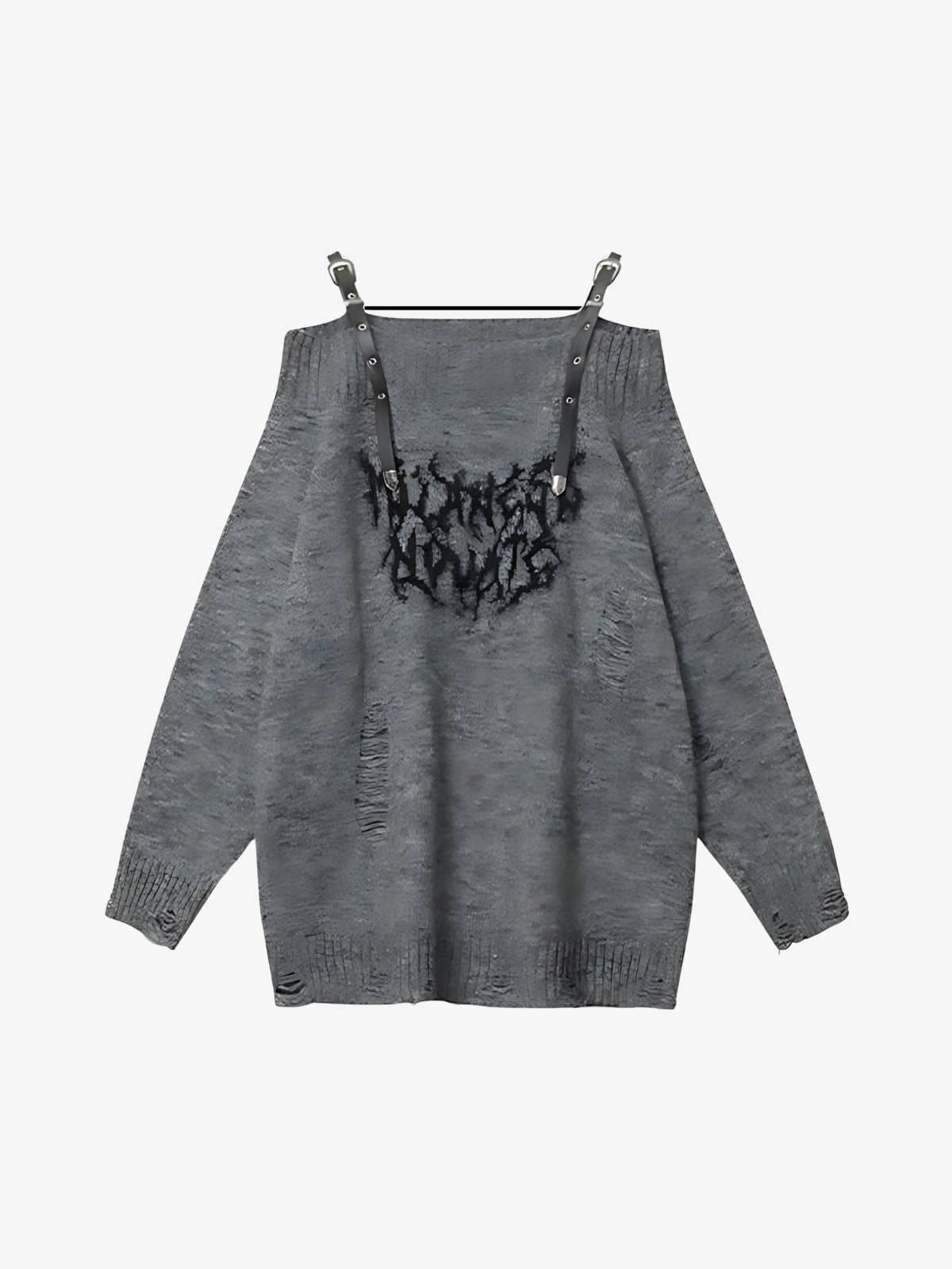 KG Ripped Off-Shoulder Sweater