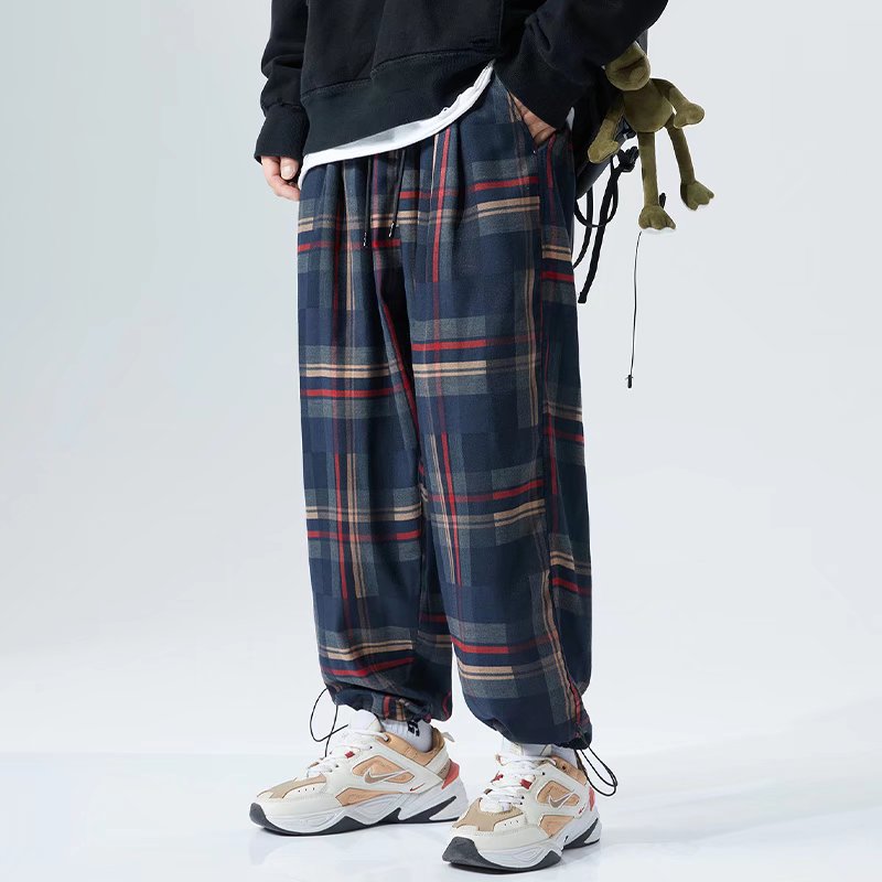 Wide plaid joggers - KAEDE GARDENS