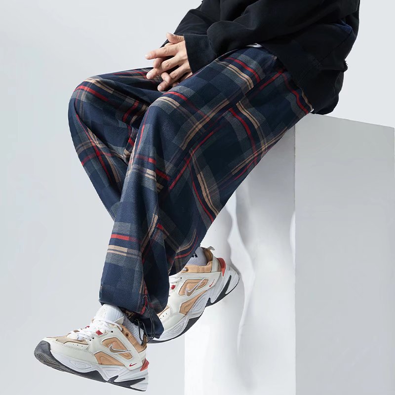 Wide plaid joggers - KAEDE GARDENS